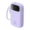 Carregador portátil Baseus QPow 2 10000mAh 30W 2xUSB-C powerbank (roxo)