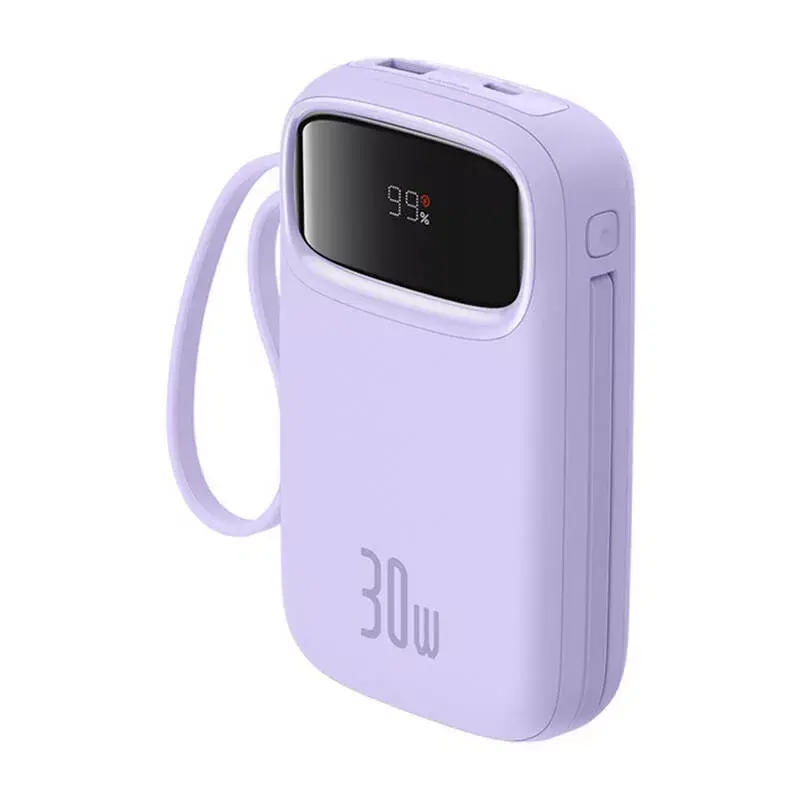 Carregador portátil Baseus QPow 2 10000mAh 30W 2xUSB-C powerbank (roxo)