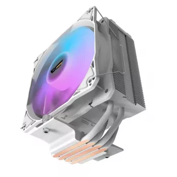 Arrefecedor de ar Darkflash Z4 Pro Mist branco — ventoinha de 120 mm, rolamento hidráulico, 200 W TDP, compatível com AM5/AM4/LGA1700/1200/115x