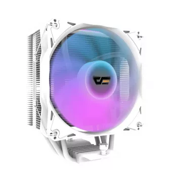 Arrefecedor de ar Darkflash Z4 Pro Mist branco — ventoinha de 120 mm, rolamento hidráulico, 200 W TDP, compatível com AM5/AM4/LGA1700/1200/115x