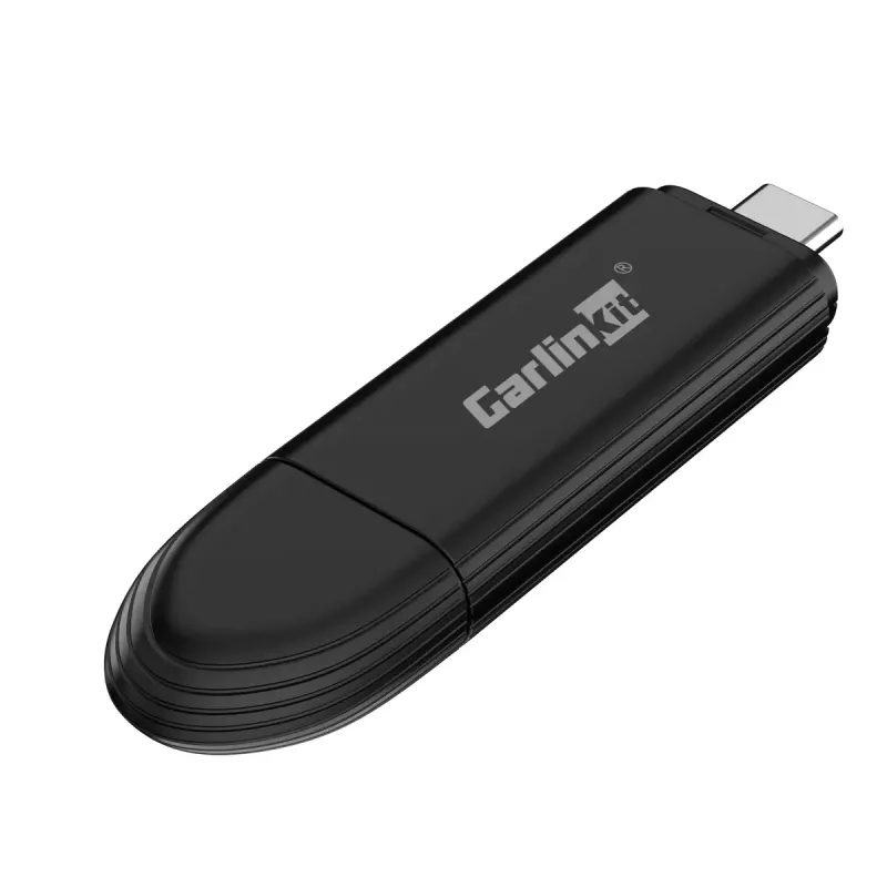 Recetor multimédia automóvel Carlinkit MINI PRO — preto, 81,3×21×10,5 mm