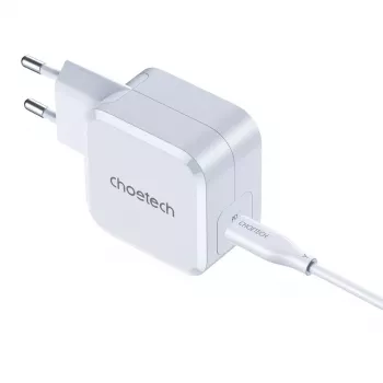 Fonte de alimentação USB-C CHOETECH PD8007 45W EU Branco – USB-C PD 45W