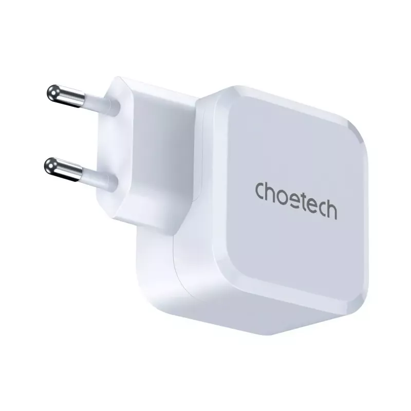 CHOETECH PD8007 carregador GaN USB-C de 45 W, PD3.0, QC3.0, PPS, EU, branco