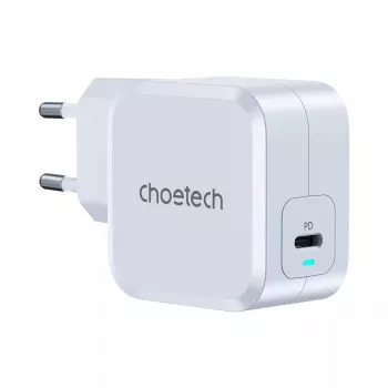 Fonte de alimentação USB-C CHOETECH PD8007 45W EU Branco – USB-C PD 45W