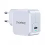 CHOETECH PD8007 carregador GaN USB-C de 45 W, PD3.0, QC3.0, PPS, EU, branco