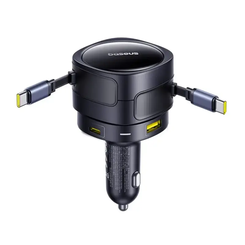 Carregador de automóvel Baseus Enjoyment Max 90W com conectores USB-C e USB-A
