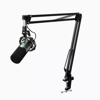 Microfone podcast MAONO PD200X preto — com fios XLR/USB-C, sensibilidade -52 dB, 40–16000 Hz