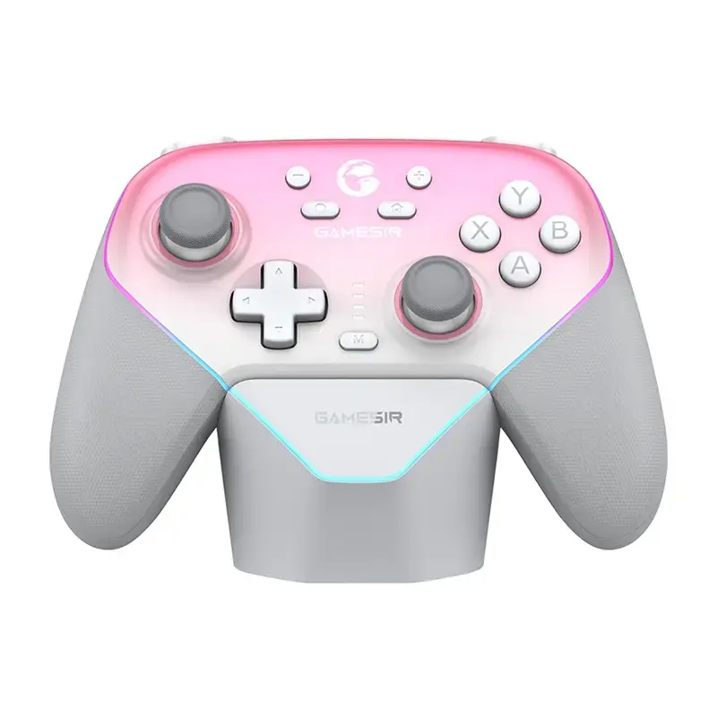 Comando sem fios GameSir SuperNova T4n Pro rosa — Bluetooth, design ergonómico portátil
