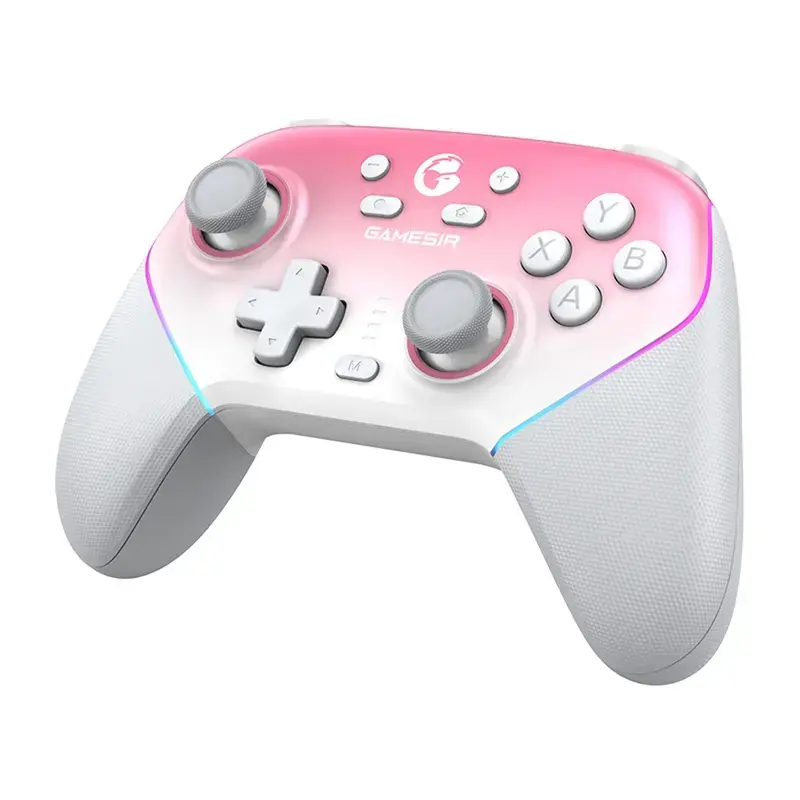 Comando sem fios GameSir SuperNova T4n Pro rosa — Bluetooth, design ergonómico portátil