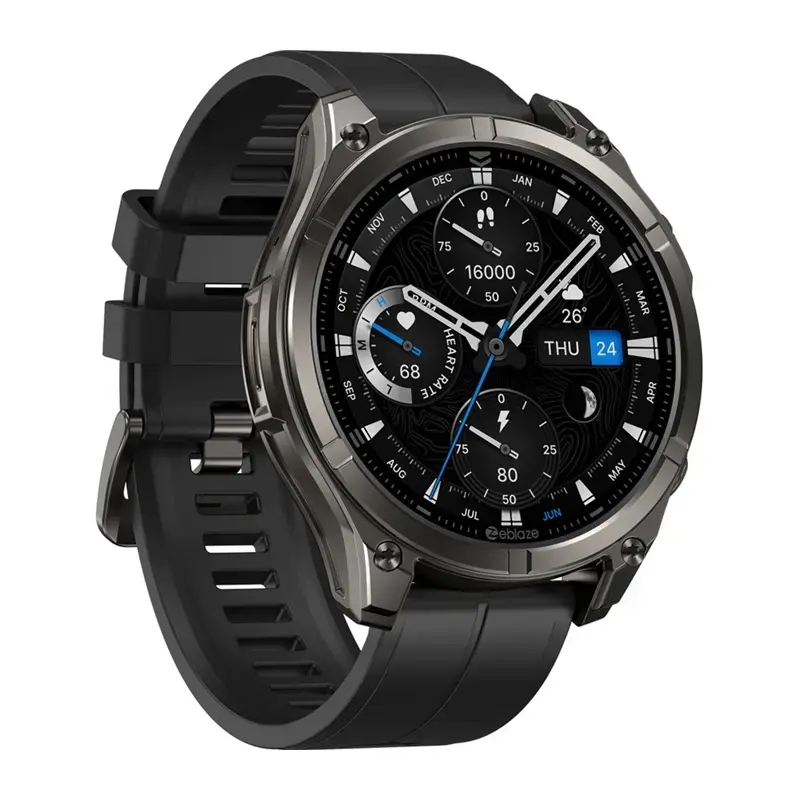 Smartwatch Zeblaze Vibe 8 Abyss preto com medidor de frequência cardíaca, à prova de água