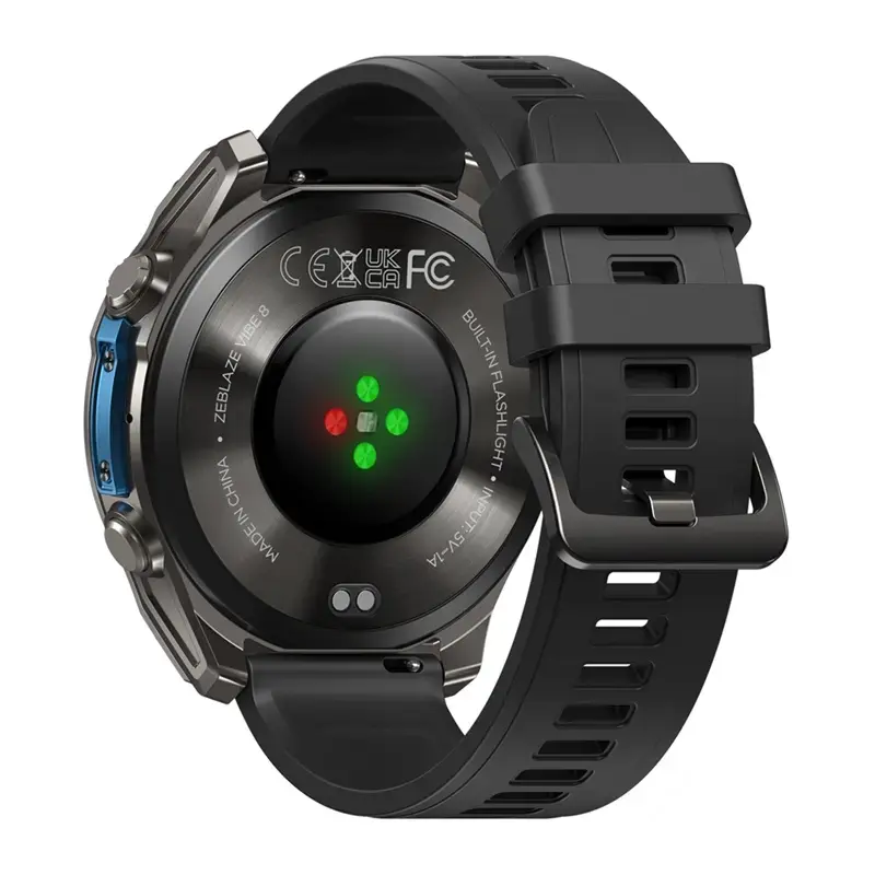 Smartwatch Zeblaze Vibe 8 Abyss preto com medidor de frequência cardíaca, à prova de água