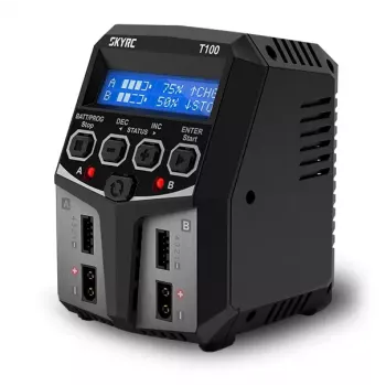 Carregador de baterias SkyRC T100 AC, corrente de carga 5A