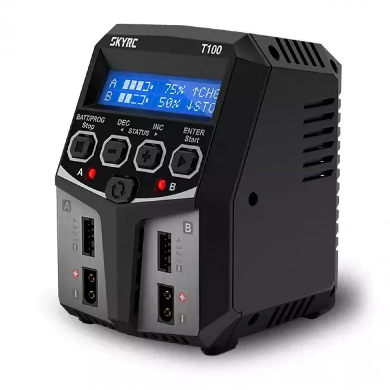 Carregador de baterias SkyRC T100 AC, corrente de carga 5A