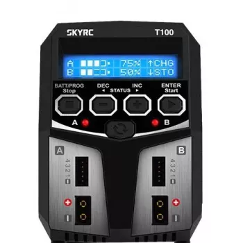 Carregador de baterias SkyRC T100 AC, corrente de carga 5A