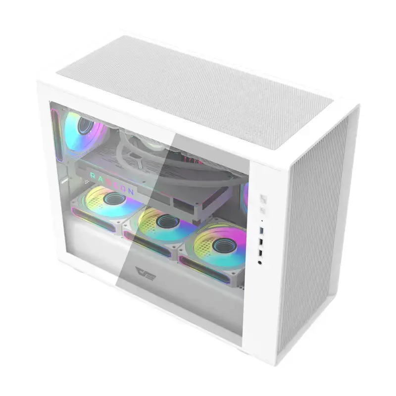 Caixa de computador Darkflash DB460M Micro ATX branco