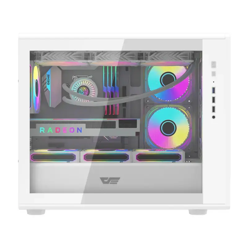 Caixa de computador Darkflash DB460M Micro ATX branco