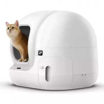 Caixa de areia autolimpante PETKIT PURA MAX 2 — branca, limpeza automática
