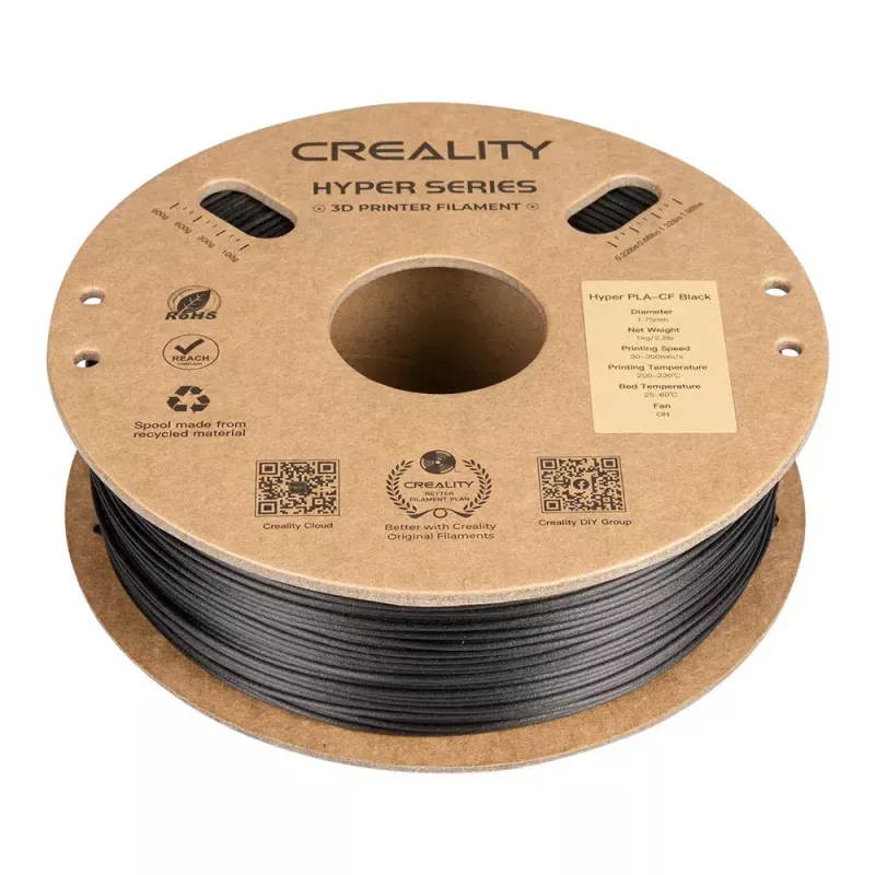 Creality 3D Hyper PLA-CF fibra de carbono preto 1 kg
