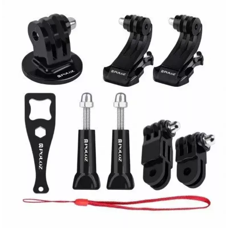 Conjunto de acessórios Puluz PKT18 para câmaras de ação – kit de 20 peças compatível com Osmo Action 5, Pro, Insta360 Ace Pro 2