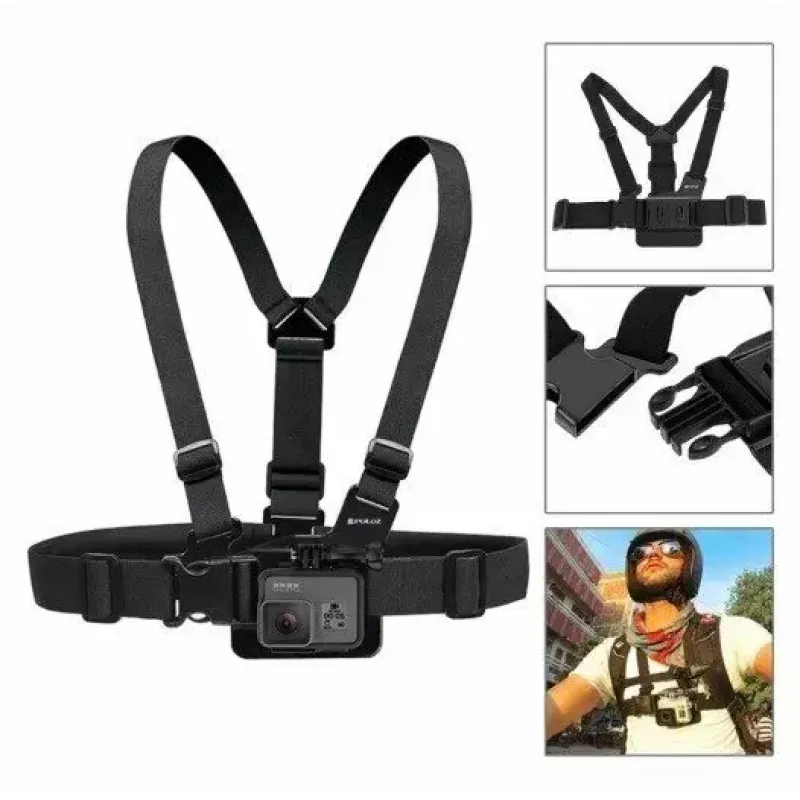 Conjunto de acessórios Puluz PKT18 para câmaras de ação – kit de 20 peças compatível com Osmo Action 5, Pro, Insta360 Ace Pro 2