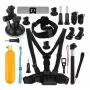 Conjunto de acessórios Puluz PKT18 para câmaras de ação – kit de 20 peças compatível com Osmo Action 5, Pro, Insta360 Ace Pro 2