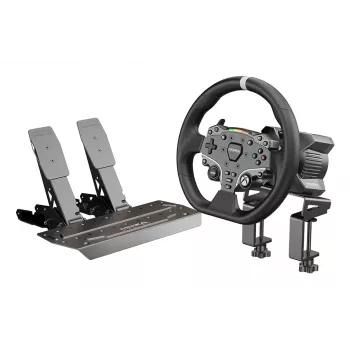 Conjunto Moza Racing R3 para XBOX e PC, volante + pedais, PC, Xbox One, Xbox Series S, Xbox Series X, botão Home, 360°, acionamento direto, ajustável