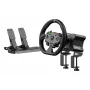 Conjunto Moza Racing R5, volante + pedais, PC, com fios, preto, alumínio, couro, aço, alumínio, couro