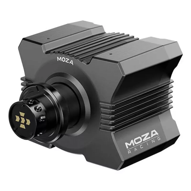 Conjunto Moza Racing R5, volante + pedais, PC, com fios, preto, alumínio, couro, aço, alumínio, couro