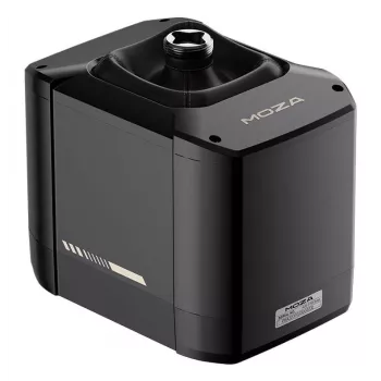 Base de voo MOZA AB9 FFB — alumínio, preto, 227,9 × 157 × 204,5 mm, 110–240 V, 6 A, 216 W de pico