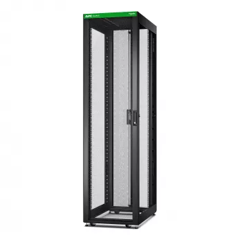 APC Easy Rack, 48U, preto, com teto, rodas, pés, 4 suportes e base, sem painéis laterais, 2258H x 600B x 1000T mm