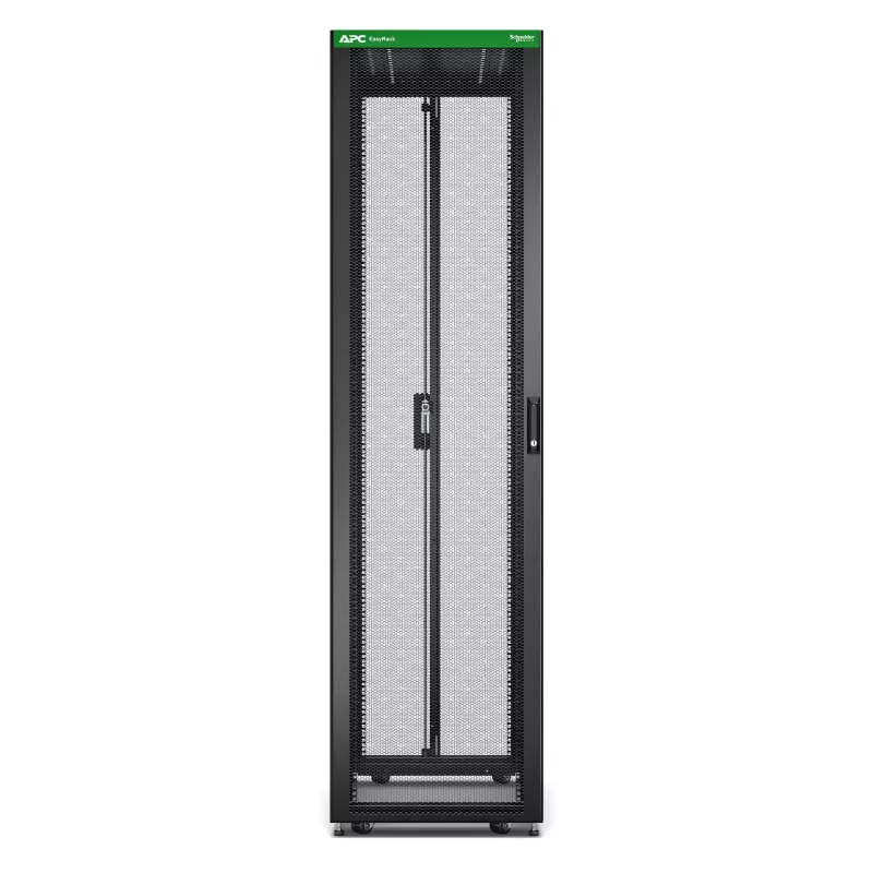APC Easy Rack ER6800 armário de rede, 48U, 19", 600 x 1000 mm, com tejadilho, rodízios, pés, 4 suportes, com base, sem painéis laterais, preto