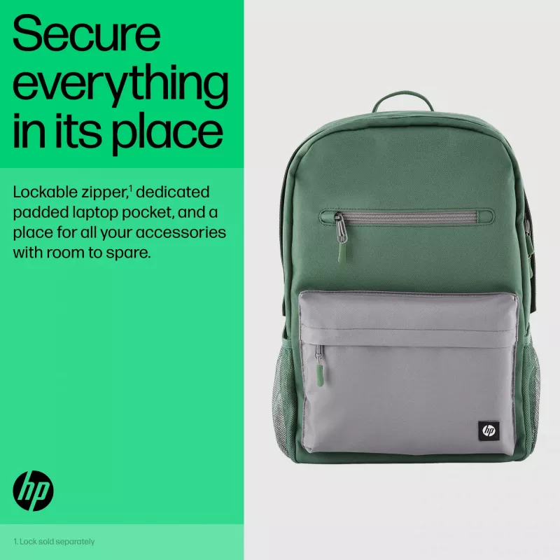 Mochila casual HP Campus verde Backpack verde cinzento poliéster
