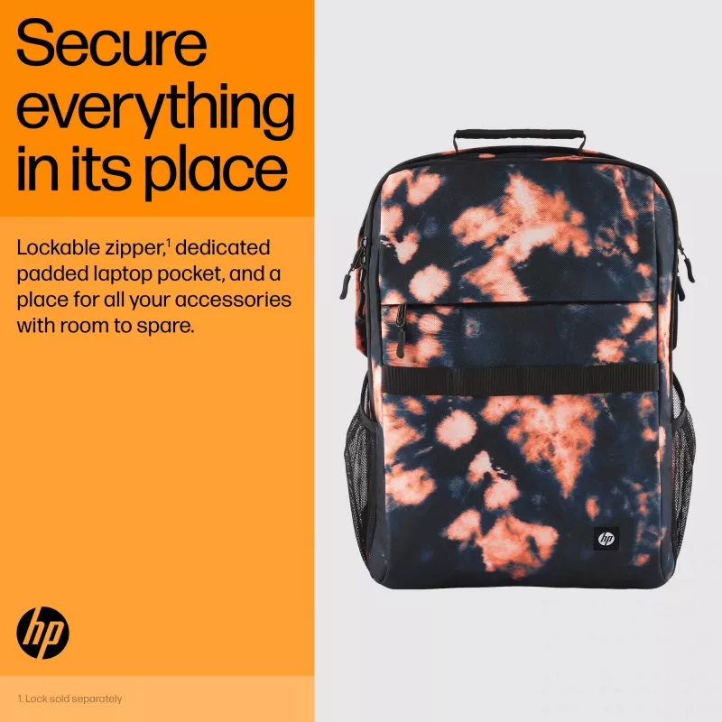 Mochila casual HP Campus XL Tie Dye mochila preto estampado
