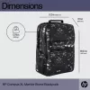 Mochila de lazer HP Campus XL Marble Stone mochila preto cinzento