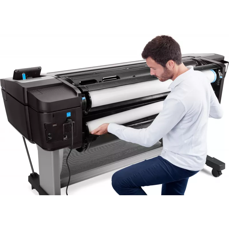 Impressora HP Designjet T1700 44 polegadas, impressão jato de tinta térmico, 2400 x 1200 DPI, HP-GL/2, TIFF, JPEG, CALS G4, URF, ciano, preto fotográfico, preto mate, magenta, amarelo, 2400 x 1200 DPI, 116 páginas por hora