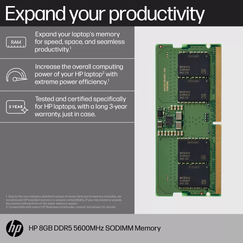 Módulo de memória HP 83P90AA DDR5 8 GB 5600 MHz