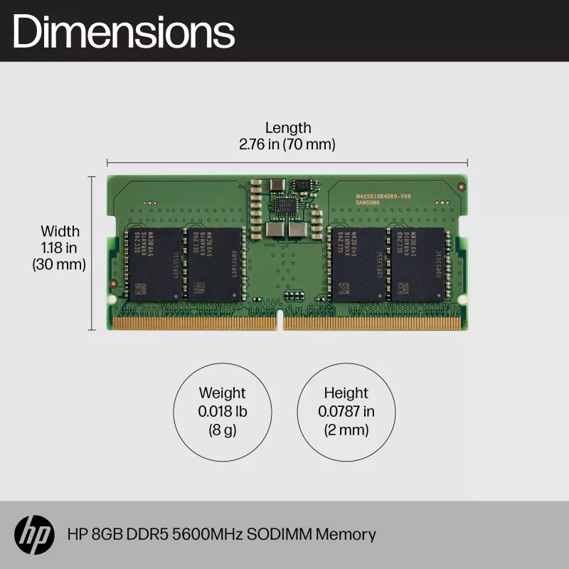 Módulo de memória HP 83P90AA DDR5 8 GB 5600 MHz