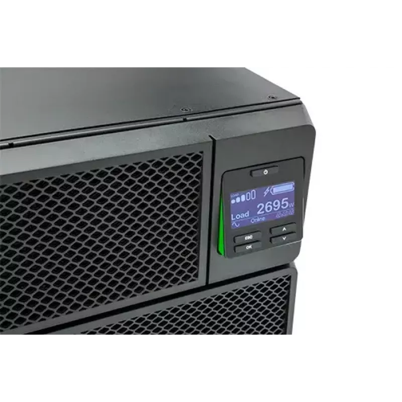 APC Smart-UPS On-Line, 5kVA, Rackmount 3U, 230V, 6x C13+4x C19 saídas IEC, placa de rede, tempo de autonomia alargado, com kit de calhas, 6 anos de garantia