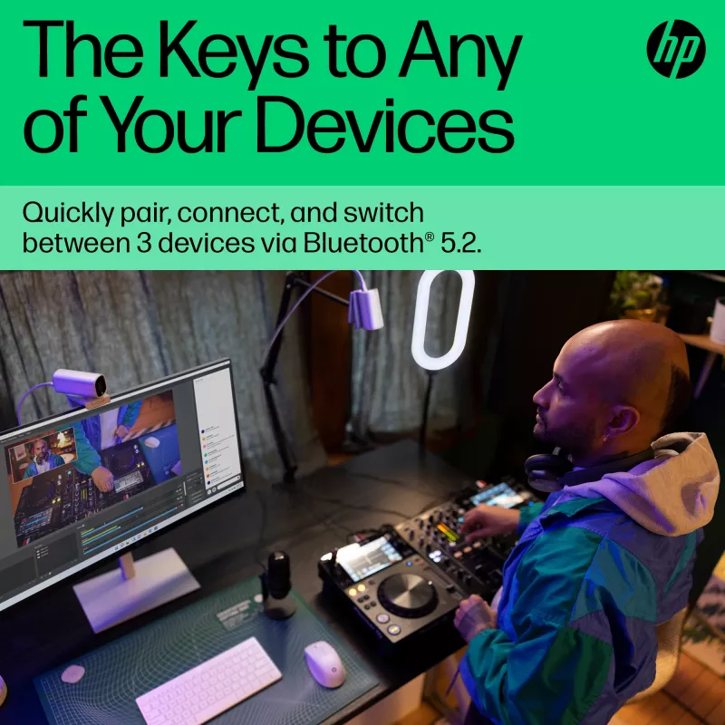 Teclado Bluetooth compacto multi-dispositivo HP 350