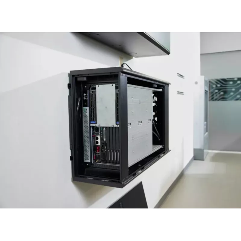 Armário de rack de parede de perfil baixo APC NetShelter 6U 230V profundidade de servidor