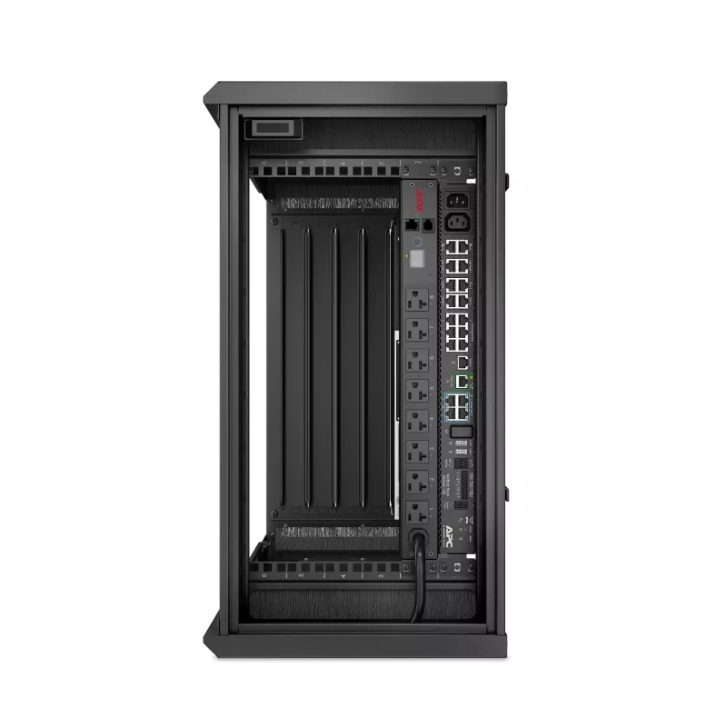 Armário de rack de parede de perfil baixo APC NetShelter 6U 230V profundidade de servidor