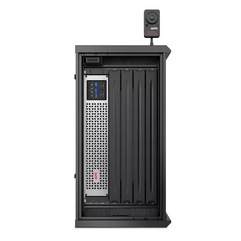 Armário de rack de parede de perfil baixo APC NetShelter 6U 230V profundidade de servidor