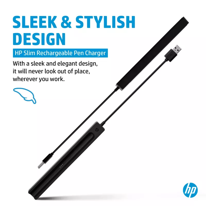 Carregador HP para caneta recarregável Slim Pen (4X491AA), USB-A