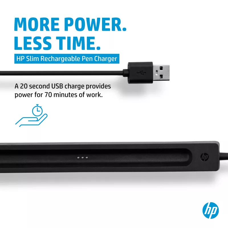 Carregador HP para caneta recarregável Slim Pen (4X491AA), USB-A