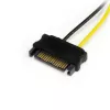 Adaptador de cabo de alimentação StarTech.com SATA de 6 polegadas para placa gráfica PCI Express de 6 pinos