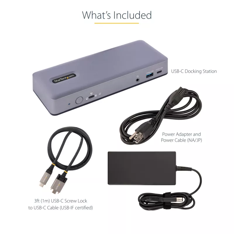 StarTech.com DK31C3MNCRUE dock para portátil/replicador de portas com fios USB 3.2 Gen 2 (3.1 Gen 2) Type-C