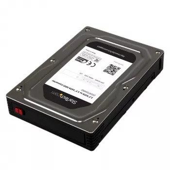 StarTech.com caixa adaptadora de alumínio para disco SATA de 2,5 polegadas para 3,5 polegadas com altura de SSD/HDD até 12,5 mm