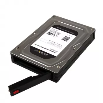 StarTech.com caixa adaptadora de alumínio para disco SATA de 2,5 polegadas para 3,5 polegadas com altura de SSD/HDD até 12,5 mm