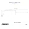 StarTech.com hub USB-C MST de 3 portas – adaptador USB Type-C para 3x HDMI multi-monitor para portátil – Triple HDMI até 4K 60Hz com DP 1.4 Alt Mode e DSC – HDR – cabo de 30 cm – apenas Windows