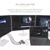 StarTech.com hub USB-C MST de 3 portas – adaptador USB Type-C para 3x HDMI multi-monitor para portátil – Triple HDMI até 4K 60Hz com DP 1.4 Alt Mode e DSC – HDR – cabo de 30 cm – apenas Windows